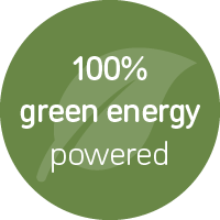 100% green energy powered